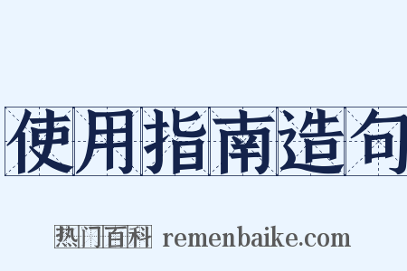 使用指南造句是什么意思的图片